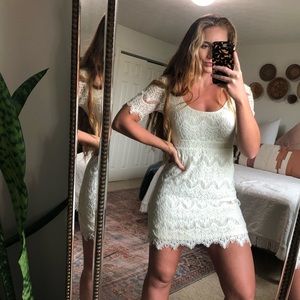 Urban Outfitters Pins and Needles Lace Cream Dress